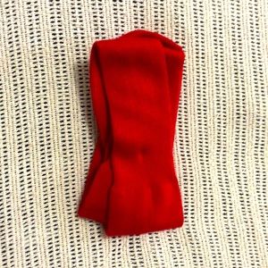 Long red sport socks